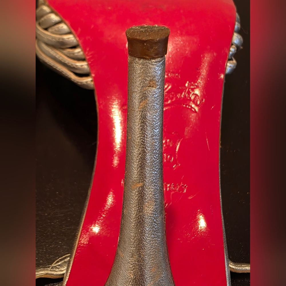 Christian Louboutin Silver Strappy Heels - Picture 16 of 16